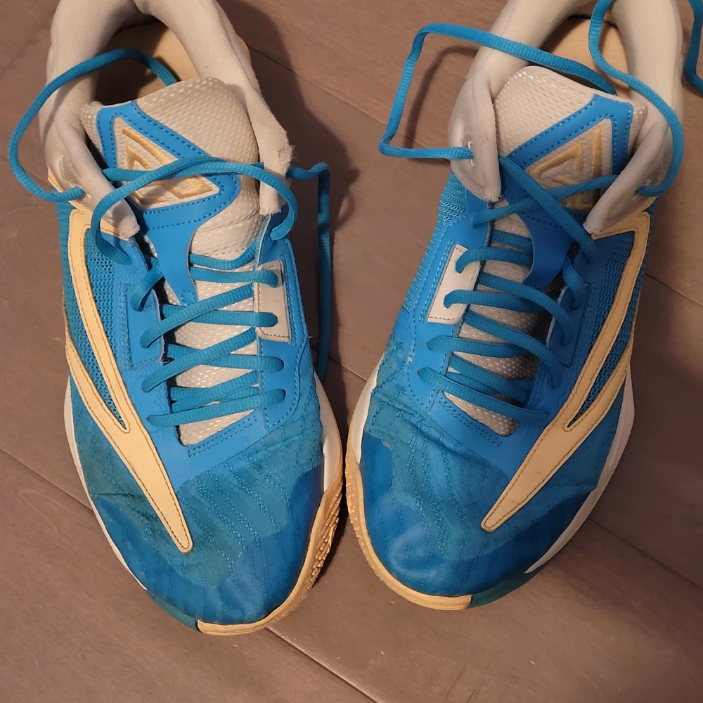 Blue and Yellow Athletic Sneakers